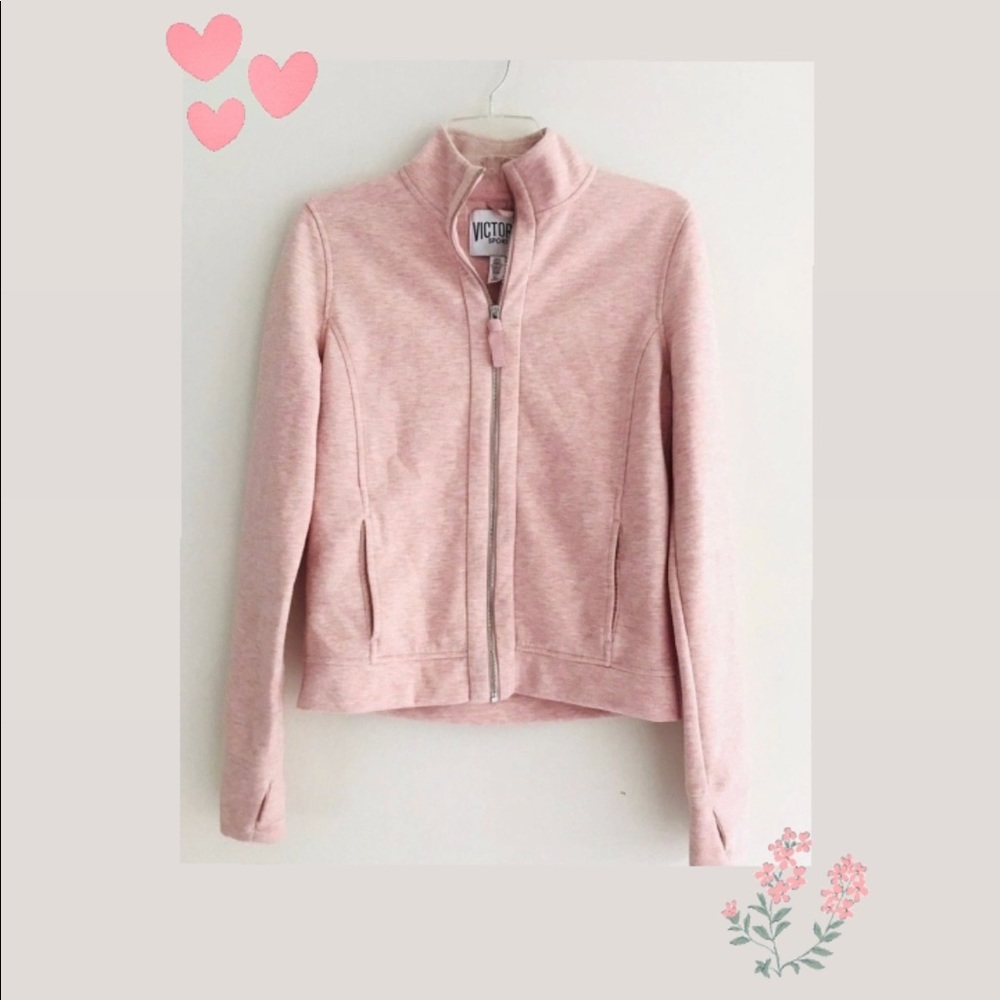 Victoria’s Secret Sport workout jacket in baby pink 🌷
